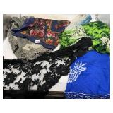 ASSORTED WRAPS, SCARVES ETC.