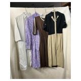 VTG 70S CASUAL BELTED DRESSES, EST SIZE S/M, NEED