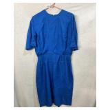 VTG 60S MISS BROOKS SILK DRESS EST SIZE L