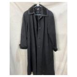 VTG 90S WOOL COAT WITH CHEETAH TRIM, EST SIZE S/M
