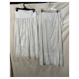 EDWARDIAN COTTON PETTICOATS WITH EMBROIDERY, SOME