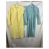 LESLIE FAY & HANDMADE 80S DRESSES, EST SIZE S/M