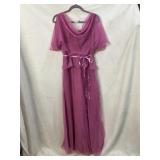 VTG 70S RUFFLE GOWN, EST SIZE S , NEEDS CLEANED