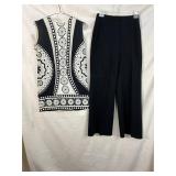 60S GROOVY BLACK & WHITE OUTFIT EST SIZE S
