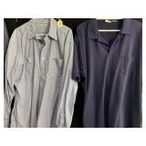 NAUTICA PINSTRIPE BUTTON-UP, BASIC EDITION SOLID