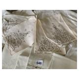IRISH LINEN HAND TOWEL LOT, WOVEN DAMASK