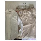 GIMBEL BROTHERS WHITE BUTTON-DOWN SHIRT, BEIGE