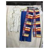 60S RUFFLE TOPS & WIDE LEG PANTS, EST SIZE S/M