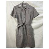 60S JONATHAN LOGAN TWEED LIKE DRESS WITH BELT EST
