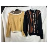 VTG SWEATERS HAND KNITTED & COOGI STYLE, SIZE L
