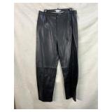 VTG 90S CARL HERMAN BLACK LEATHER PANTS EST SIZE