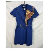 VTG 60S JONATHAN LOGAN DRESS WITH SCARF EST SIZE