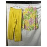 60S EVAN PIC ONE PANTS, HARBURT BLOUSE, SIZE