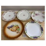 ASSORTED DECORATIVE PLATES, ELITE LIMOGES,