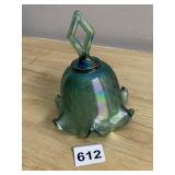 FENTON IRIDESCENT ART GLASS BELL, RIBBED,