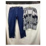 DICKIES CARPENTER JEANS 38X32, VTG 90S BACHARACH