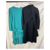 VINTAGE POLYESTER DRESSES, EST SIZE S/M