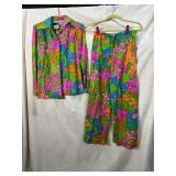 60S KERAM FLOWER POWER PANTS OUTFIT EST SIZE S/M