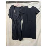 VINTAGE BLACK DRESSES EST SIZE M NEED CLEANED