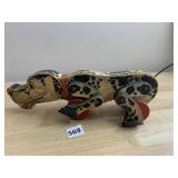 FISHER-PRICE VTG SNOOPY WOODEN PULL TOY, MODEL