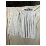 EDWARDIAN COTTON PETTICOATS WITH EMBROIDERY, SOME
