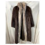 NEW YORK FUR CO REAL FUR COAT, SHEDDING AND