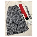 HANDMADE VTG MAXI SKIRT WITH BELT OPTIONS