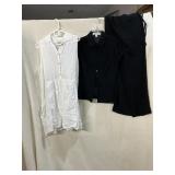 VTG JEANNE ENGELHART FLAX TOP, 90S ANNE KLEIN