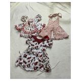 VINTAGE GIRLS FRUIT DRESSES, NEED CLEANED,