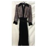 60S SEQUIN & VELVET MAXI DRESS EST SIZE S