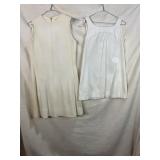 VTG WHITE 60S DRESSES,  NEED CLEANED, EST SIZE