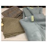 ASSORTED WOOL FABRIC REMNANTS, HOUNDSTOOTH,