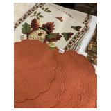 ASSORTED AUTUMN & HALLOWEEN TABLE LINENS,