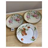 HAND PAINTED PORCELAIN PLATES, R & C MALMAISON