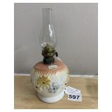 CONSOLIDATED COSMOS ANTIQUE OIL LAMP, HAND