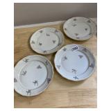 PORCELANAS CRIATIVA NENA FINE CHINA PLATES, GILT