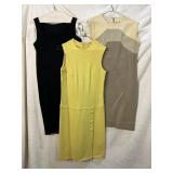 60S BUTTE KNIT, SAKS FIFTH AVE KNIT MOD DRESSES,