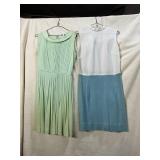 60S SLEEVELESS DRESSES, NEED CLEANED, EST SIZE M