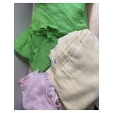 ASSORTED FLEECE BLANKETS/FABRIC, GREEN, YELLOW,