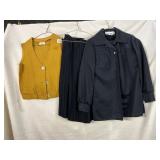 60S SUSAN LAURIE VEST, CENTURY OF BOSTON SKIRT,