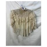 VICTORIAN NET & SILK BODICE, SOME REPAIRS NEEDED