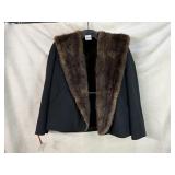 MID CENTURY MINK LINED CROPPED COAT EST SIZE S/M