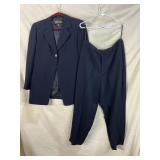 LINDA ALLARD ELLEN TRACY NAVY PANT SUIT SIZE 12