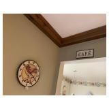 GRAPE THEME WALL CLOCK, CAFE WALL SIGN, KITCHEN