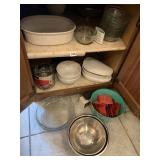 ASSORTED KITCHENWARE, CERAMIC AND METAL BOWLS,