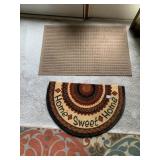 ASSORTED DOORMATS AND RUGS, TEXTURED SURFACES,