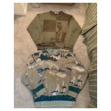 GRAND SLAM & CROSSINGS - GOLF THEME SWEATERS, (2)