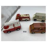 TONKA FIRE TRUCK, TONKA BELL SYSTEM VAN, BUDDY L
