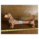 A BREED APART DACHSHUND FIGURINE, TEXTURED RED