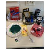 ASSORTED HOUSEHOLD ESSENTIALS, BATTERIES,